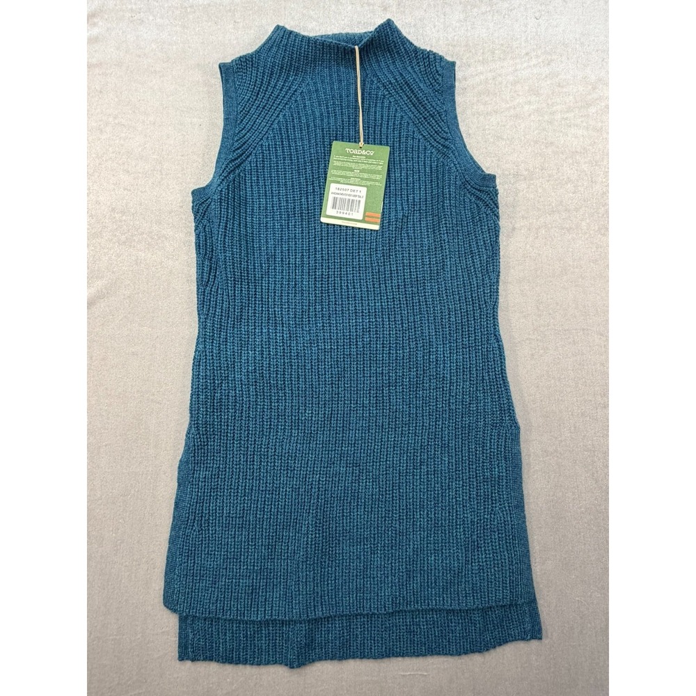 New Toad & Co. Eco Makenna Sweater Vest Teal Size Small